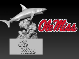 NCAA - STATUA MASKOTKI PIŁKI NOŻNEJ OLE MISS REBELS - WYDRUK 3D Model do druku 3D