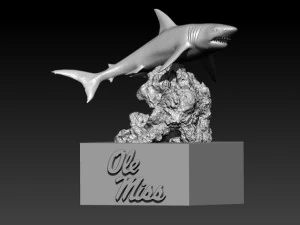 NCAA - OLE MISS REBELS FOOTBALL MASCOT STATUE - 3D PRINT 3D Print Model