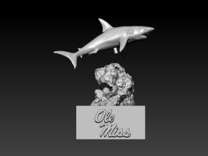 NCAA - OLE MISS REBELS FOOTBALL MASCOT STATUE - 3D PRINT 3Dプリントモデル