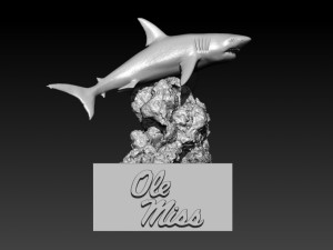 NCAA - OLE MISS REBELS FOOTBALL MASCOT STATUE - 3D PRINT 3Dプリントモデル