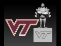 VIRGINIA TECH HOKIES FOOTBALL MASCOT STATUE - 3D PRINT 3D प्रिंट मॉडल