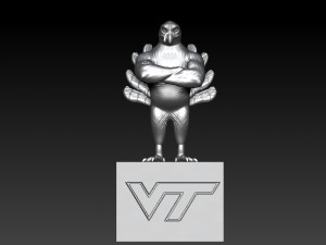 VIRGINIA TECH HOKIES FOOTBALL MASCOT STATUE - 3D PRINT 3D-Druckmodell