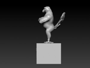 VIRGINIA TECH HOKIES FOOTBALL MASCOT STATUE - 3D PRINT 3D-Druckmodell