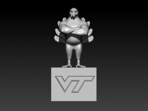 VIRGINIA TECH HOKIES FOOTBALL MASCOT STATUE - 3D PRINT 3D-Druckmodell