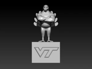 VIRGINIA TECH HOKIES FOOTBALL MASCOT STATUE - 3D PRINT 3D Print Model