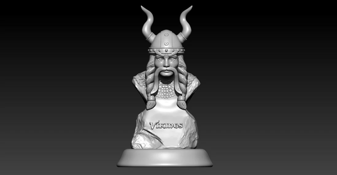 LOGO MINNESOTA VIKINGS - NFC - WOOD MODEL - CNC 3D PRINT MODEL 3D Print Model .c4d .max .obj .3ds .fbx .stl .blend