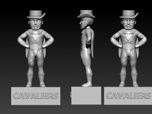 UNIVERSITY OF VIRGINIA MASCOT STATUE - 3D PRINT 3D-Druckmodell