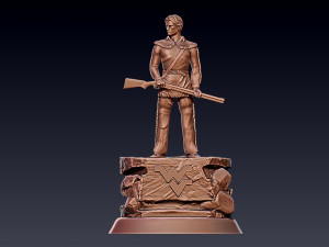 NCAA COLLEGE WEST VIRGINIA MOUNTAINEERS TIM WOLFE DESKTOP STATUES 3D Print Model