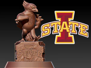CYKLONY STANU IOWA STATUA MASKOTKI PIŁKI NOŻNEJ DESTOP - DRUKU 3D Model do druku 3D