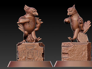 IOWA STATE CYCLONES FOOTBALL MASCOT STATUE DESTOP - 3D PRINT 3Dプリントモデル