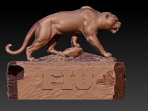 FIU PANTHERS FOOTBALL MASCOT STATUE DESTOP - 3D PRINT 3D Print Model