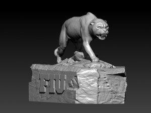 FIU PANTHERS FOOTBALL MASCOT STATUE DESTOP - 3D PRINT Model Cetak 3D