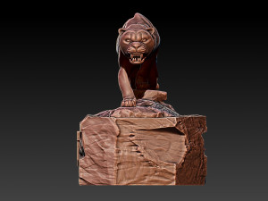 FIU PANTHERS FOOTBALL MASCOT STATUE DESTOP - 3D PRINT Model Cetak 3D