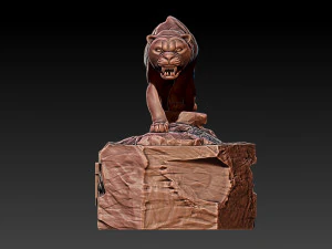 FIU PANTHERS FOOTBALL MASCOT STATUE DESTOP - 3D PRINT 3D Print Model