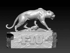 FIU PANTHERS FOOTBALL MASCOT STATUE DESTOP - 3D PRINT Model Cetak 3D