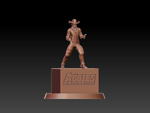 NEW MEXICO STATE AGGIES FOOTBALL STATUE - 3D PRINT Modelo de Impressão 3D