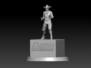 NEW MEXICO STATE AGGIES FOOTBALL STATUE - 3D PRINT 3D Print Model