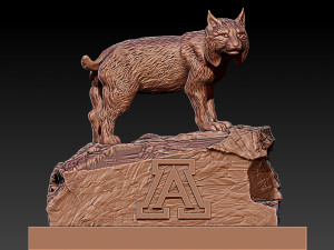 ARIZONA WILDCATS FOOTBALL MASCOT STATUE - 3D PRINT 3D Print Model