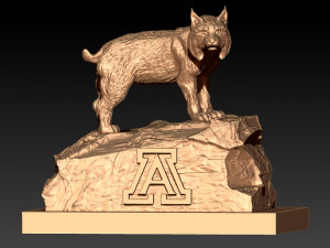 ARIZONA WILDCATS FOOTBALL MASCOT STATUE - 3D PRINT 3D Print Model