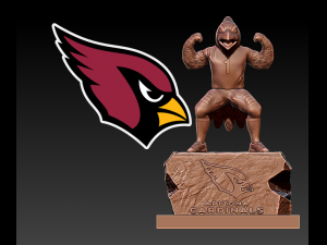NFL - ARIZONA CARDINALS FOOTBALL MASCOT STATUE - 3D PRINT 3Dプリントモデル