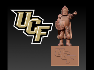 UCF KNIGHTS FOOTBALL MASCOT STATUE - 3D PRINT 3D Принт Модель