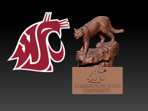WASHINGTON STATE UNIVERSITY SYMBOL STATUE - 3D PRINT 3D-printmodel