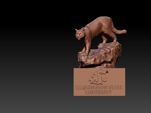 WASHINGTON STATE UNIVERSITY SYMBOL STATUE - 3D PRINT Model do druku 3D