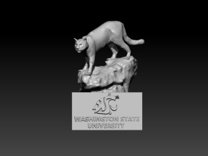 WASHINGTON STATE UNIVERSITY SYMBOL STATUE - 3D PRINT Model do druku 3D