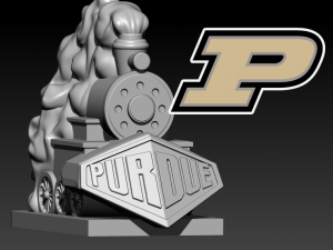 PURDUE BOILERMAKERS FOOTBALL MASCOT STATUE DESTOP - 3D PRINT 3D Принт Модель