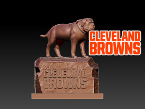 NFL - Cleveland browns mascot statue - 3d Print 3D Принт Модель