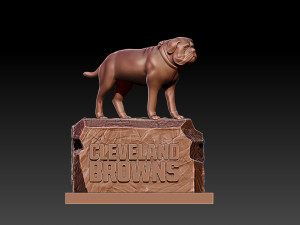 NFL - Cleveland browns mascot statue - 3d Print 3Dプリントモデル