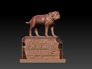 NFL - Cleveland browns mascot statue - 3d Print 3D Print Model