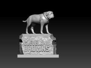 NFL - Cleveland browns mascot statue - 3d Print 3Dプリントモデル