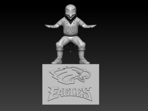 NFL - PHILADELPHIA EAGLES FOOTBALL MASCOT STATUE DESTOP 3D print mode 3Dプリントモデル