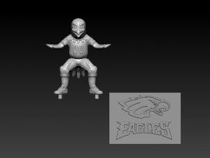 NFL - PHILADELPHIA EAGLES FOOTBALL MASCOT STATUE DESTOP 3D print mode 3Dプリントモデル