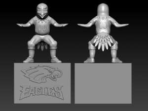 NFL - PHILADELPHIA EAGLES FOOTBALL MASCOT STATUE DESTOP 3D print mode 3Dプリントモデル