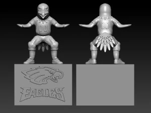 NFL - PHILADELPHIA EAGLES FOOTBALL MASCOT STATUE DESTOP 3D print mode 3D Print Model
