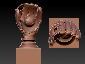 MLB - BASEBALL gloves TROPHY STATUE DESTOP - 3D PRINT 3D प्रिंट मॉडल