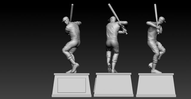 MLB - Baseball player statue destop - 3d print 3D प्रिंट मॉडल .c4d .max .obj .3ds .fbx .stl .blend 