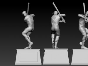 MLB - Baseball player statue destop - 3d print 3D Print Model