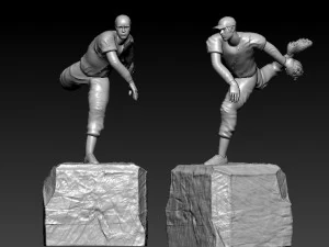 MLB - BASEBALL PLAYER STATUE DESTOP - TROPHY CUP - 3D PRINT 3D Print Model