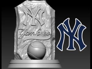 MLB - ESTÁTUA DE BEISEBOL DO NEW YORK YANKEES DESKTOP - CNC - IMPRESSÃO 3D Modelo de Impressão 3D
