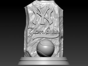 MLB - NEW YORK YANKEES BASEBALL STATUE DESTOP - CNC - 3D PRINT 3D Принт Модель