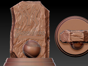 MLB - NEW YORK YANKEES BASEBALL STATUE DESTOP - CNC - 3D PRINT 3D Принт Модель