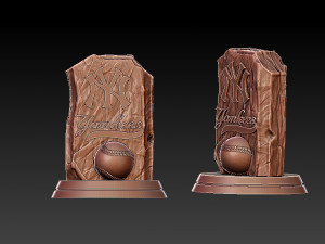 MLB - NEW YORK YANKEES BASEBALL STATUE DESTOP - CNC - 3D PRINT 3D Принт Модель