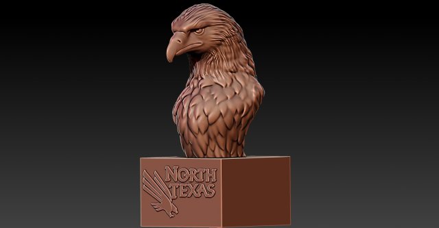 NCAA - NORTH TEXAS MASCOT FOOTBALL MASCOT STATUE - CNC - 3D PRINT Modelo de Impressão 3D .c4d .max .obj .3ds .fbx .stl .blend