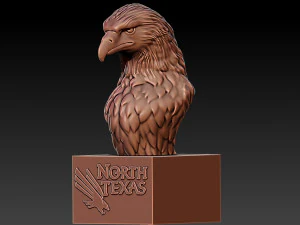 NCAA - NORTH TEXAS MASCOT FOOTBALL MASCOT STATUE - CNC - 3D PRINT 3D Print Model