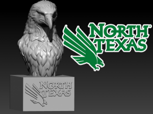 NCAA - NORTH TEXAS MASCOT FOOTBALL MASCOT STATUE - CNC - 3D PRINT Modelo de Impressão 3D