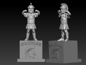 NCAA - MICHIGAN STATE SPARTANS FOOTBALL MASCOT STATUE 3D 打印模型
