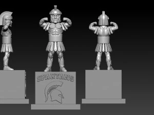 NCAA - MICHIGAN STATE SPARTANS FOOTBALL MASCOT STATUE 3D Print Model